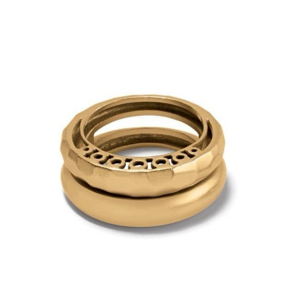 Brighton Gold Inner Circle Double Ring, Size 7